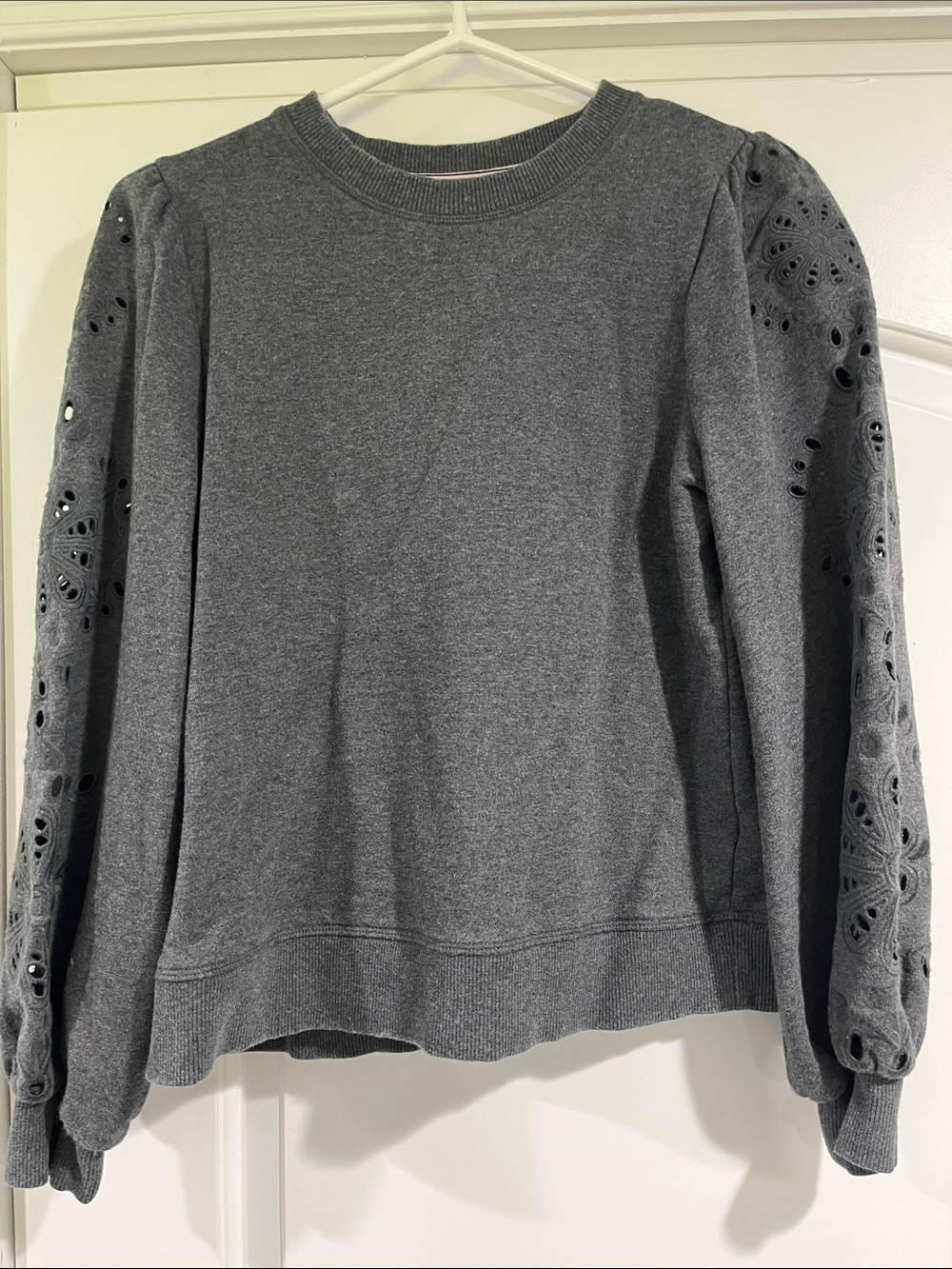 Grey Broderie sweatshirt